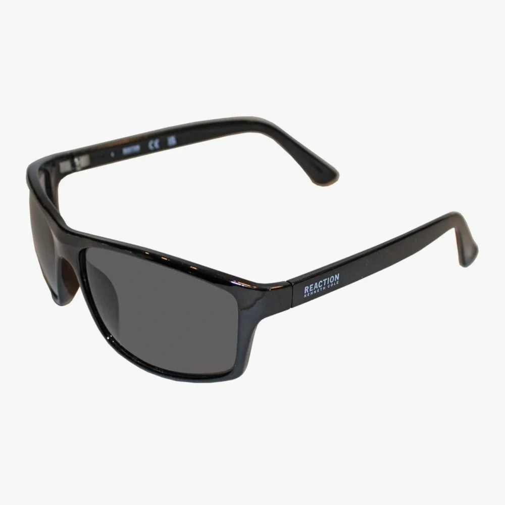 Kenneth Cole Reaction Glossy Black Sunglasses KC1384 Sport Golf Unisex